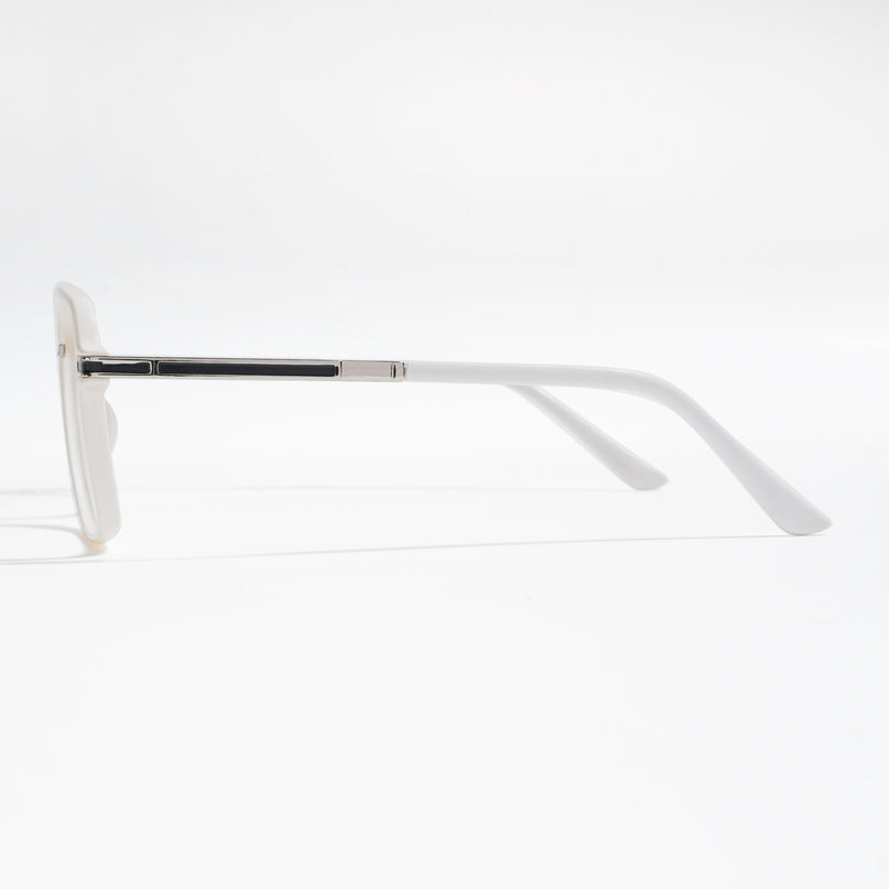 EyeJack Titex White Wayfarer Eyeglasses for Men & Women (18908CL321-C8)