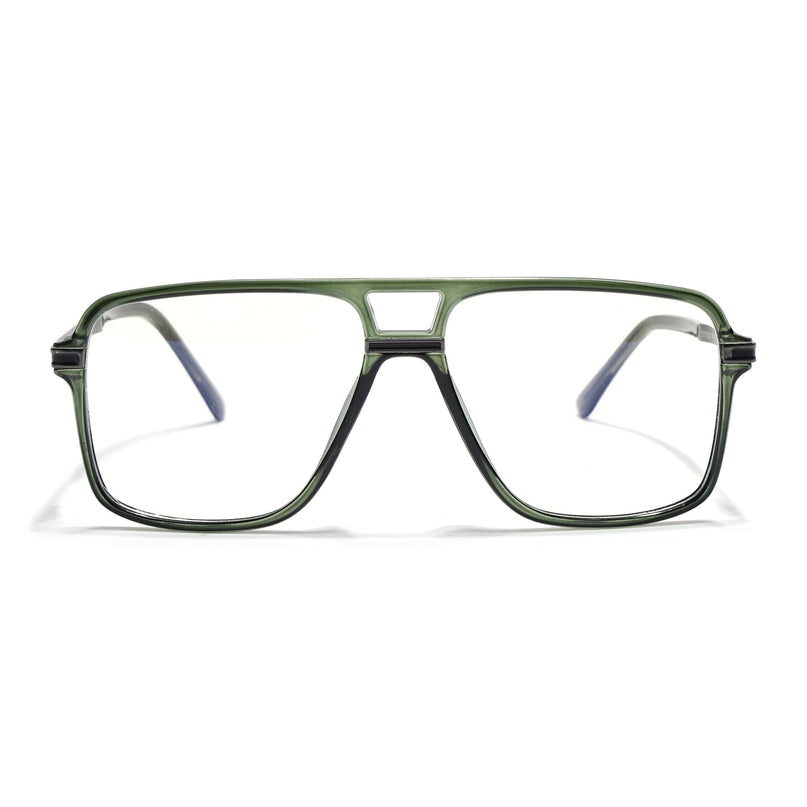 EyeJack Titex Green Wayfarer Eyeglasses for Men & Women (18908CL322-C9)