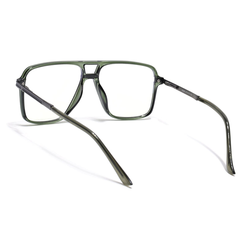 EyeJack Titex Green Wayfarer Eyeglasses for Men & Women (18908CL322-C9)