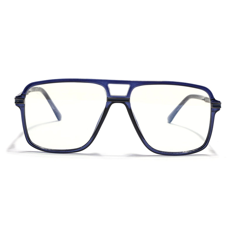 EyeJack Titex Blue Wayfarer Eyeglasses for Men & Women (18908CL323-C10)