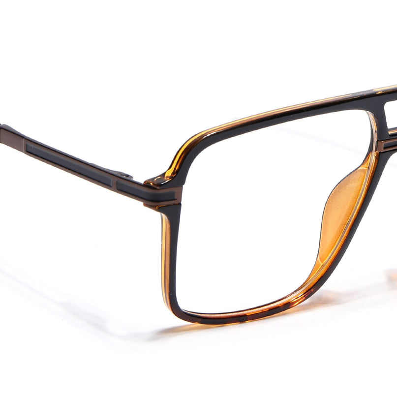 EyeJack Titex Demi Brown Wayfarer Eyeglasses for Men & Women (18908CL324-C11)