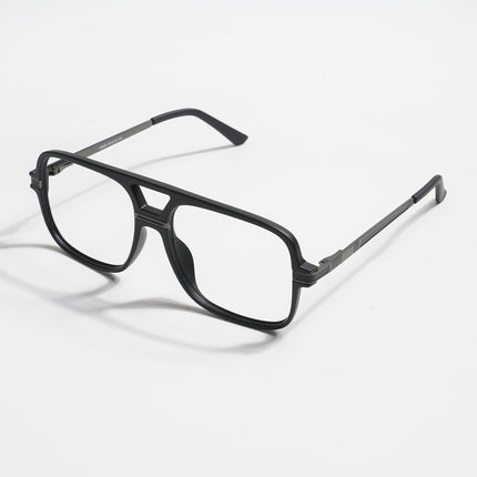 EyeJack Titex Matt Black & Grey Wayfarer Eyeglasses for Men & Women (18909CL328-C4)