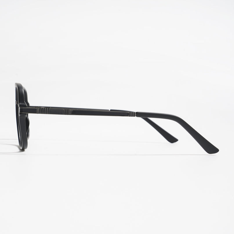EyeJack Titex Matt Black & Grey Wayfarer Eyeglasses for Men & Women (18909CL328-C4)