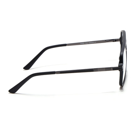 EyeJack Titex Matt Black & Grey Wayfarer Eyeglasses for Men & Women (18909CL328-C4)