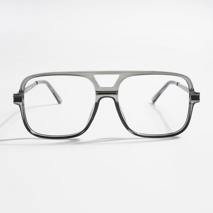 EyeJack Titex Shine Grey Wayfarer Eyeglasses for Men & Women (18909CL329-C5)