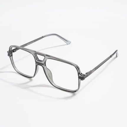 EyeJack Titex Shine Grey Wayfarer Eyeglasses for Men & Women (18909CL329-C5)
