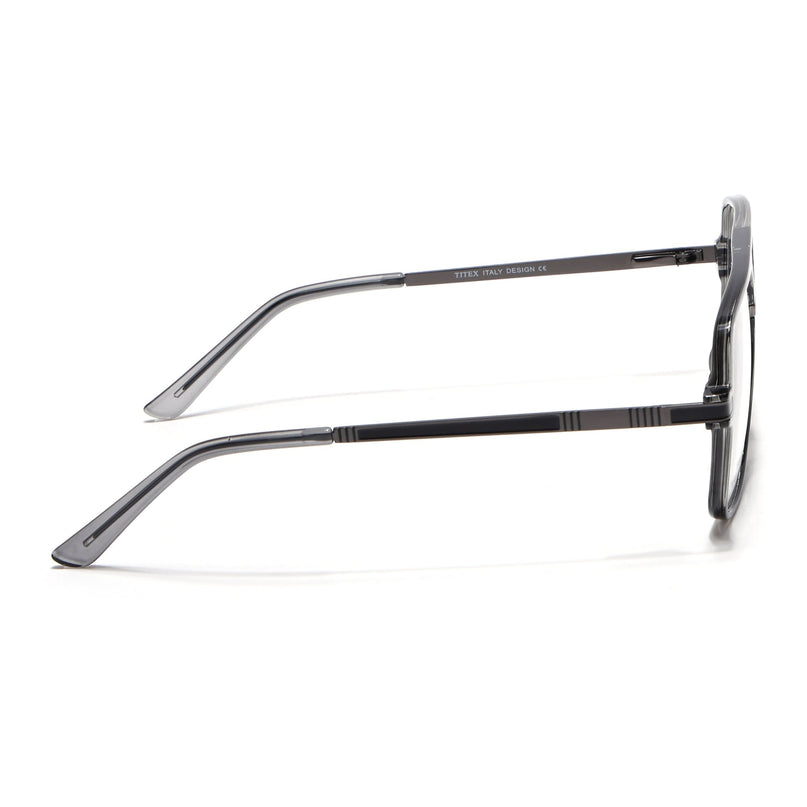 EyeJack Titex Shine Grey Wayfarer Eyeglasses for Men & Women (18909CL329-C5)