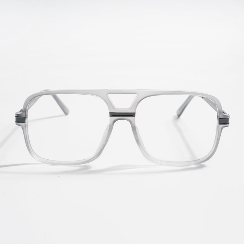 EyeJack Titex Matt Grey Wayfarer Eyeglasses for Men & Women (18909CL330-C6)