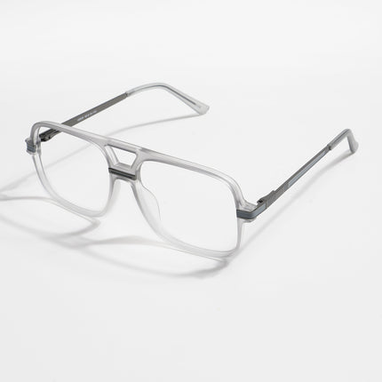 EyeJack Titex Matt Grey Wayfarer Eyeglasses for Men & Women (18909CL330-C6)