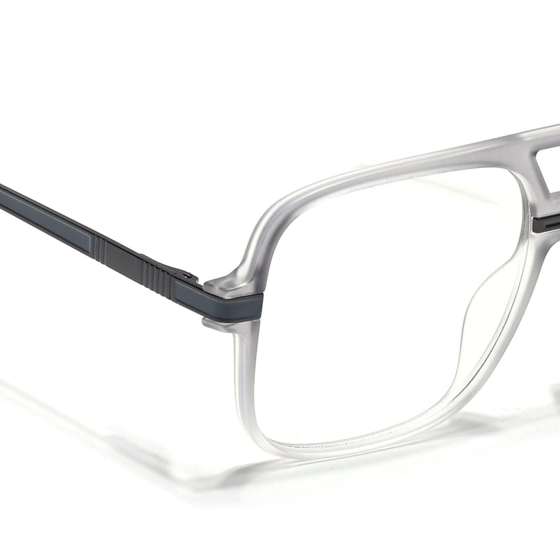 EyeJack Titex Matt Grey Wayfarer Eyeglasses for Men & Women (18909CL330-C6)