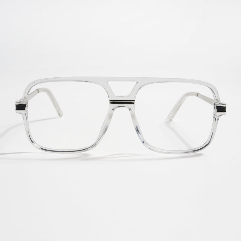 EyeJack Titex Transparent Wayfarer Eyeglasses for Men & Women (18909CL331-C7)