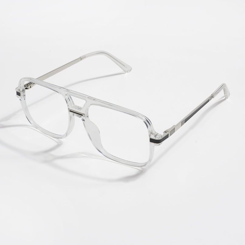 EyeJack Titex Transparent Wayfarer Eyeglasses for Men & Women (18909CL331-C7)