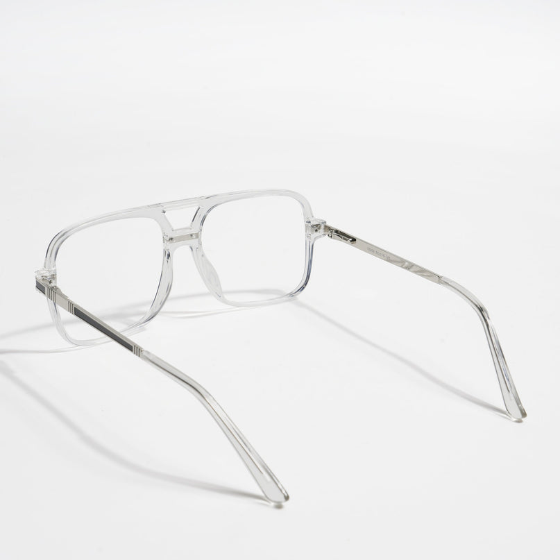 EyeJack Titex Transparent Wayfarer Eyeglasses for Men & Women (18909CL331-C7)