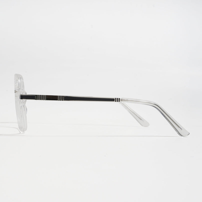 EyeJack Titex Transparent Wayfarer Eyeglasses for Men & Women (18909CL331-C7)