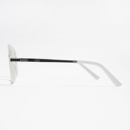 EyeJack Titex White Wayfarer Eyeglasses for Men & Women (18909CL332-C8)
