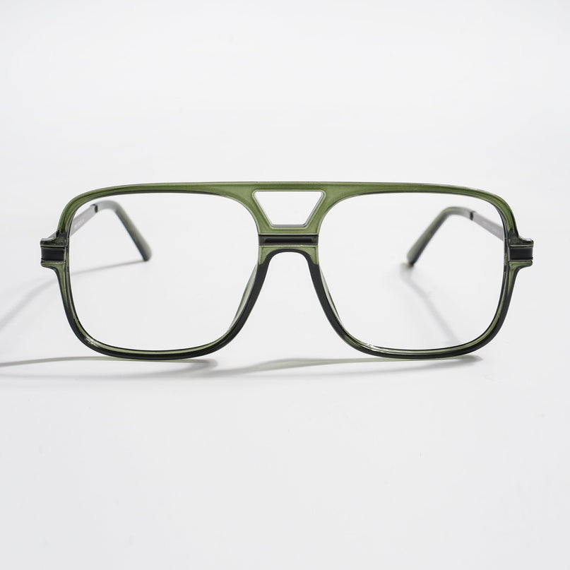EyeJack Titex Green Wayfarer Eyeglasses for Men & Women (18909CL333-C9)