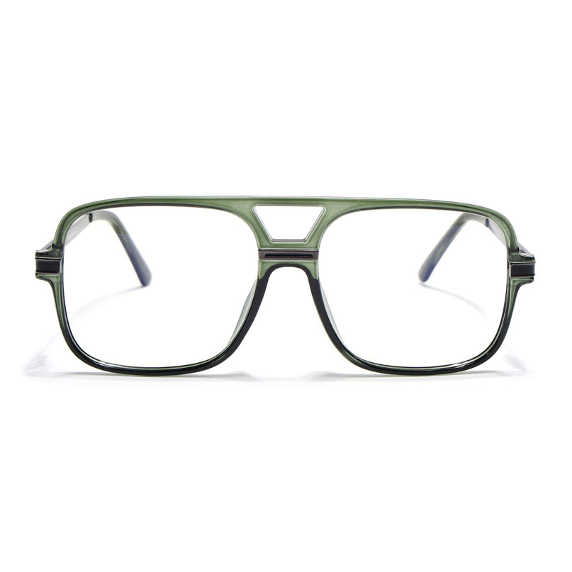 EyeJack Titex Green Wayfarer Eyeglasses for Men & Women (18909CL333-C9)