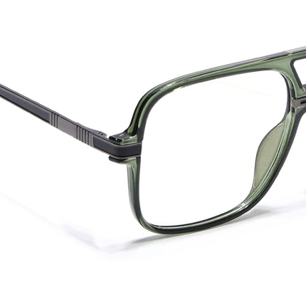 EyeJack Titex Green Wayfarer Eyeglasses for Men & Women (18909CL333-C9)