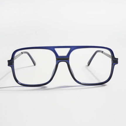 EyeJack Titex Blue Wayfarer Eyeglasses for Men & Women (18909CL334-C10)