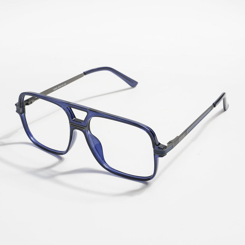 EyeJack Titex Blue Wayfarer Eyeglasses for Men & Women (18909CL334-C10)