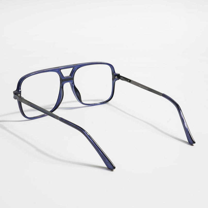 EyeJack Titex Blue Wayfarer Eyeglasses for Men & Women (18909CL334-C10)