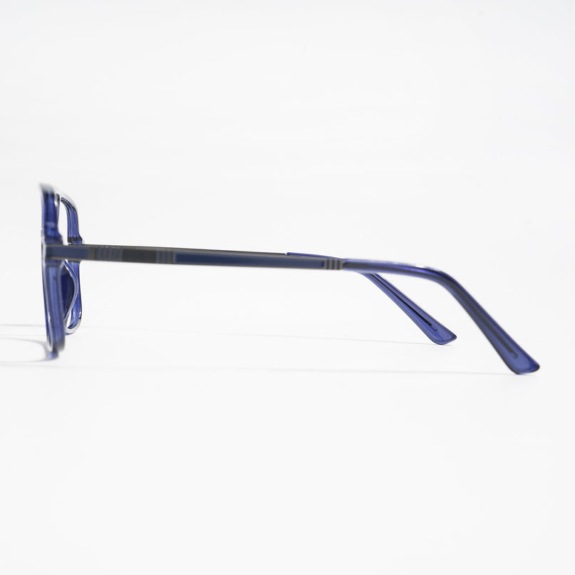 EyeJack Titex Blue Wayfarer Eyeglasses for Men & Women (18909CL334-C10)