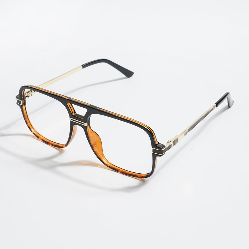 EyeJack Titex Demi Brown Wayfarer Eyeglasses for Men & Women (18909CL335-C11)