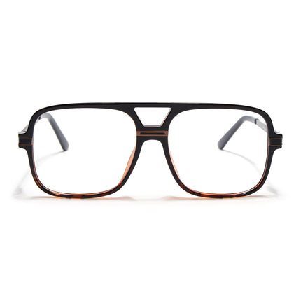 EyeJack Titex Demi Brown Wayfarer Eyeglasses for Men & Women (18909CL335-C11)