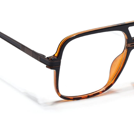 EyeJack Titex Demi Brown Wayfarer Eyeglasses for Men & Women (18909CL335-C11)