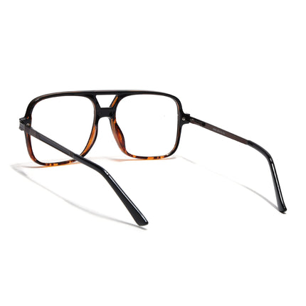 EyeJack Titex Demi Brown Wayfarer Eyeglasses for Men & Women (18909CL335-C11)