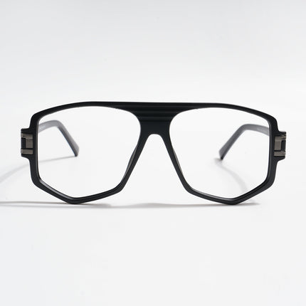 EyeJack Titex Matt Black & Grey Wayfarer Eyeglasses for Men & Women (18910CL339-C4)