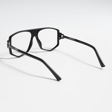 EyeJack Titex Matt Black & Grey Wayfarer Eyeglasses for Men & Women (18910CL339-C4)