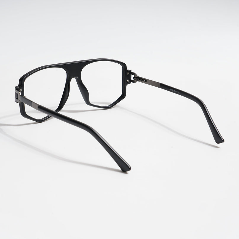 EyeJack Titex Matt Black & Grey Wayfarer Eyeglasses for Men & Women (18910CL339-C4)