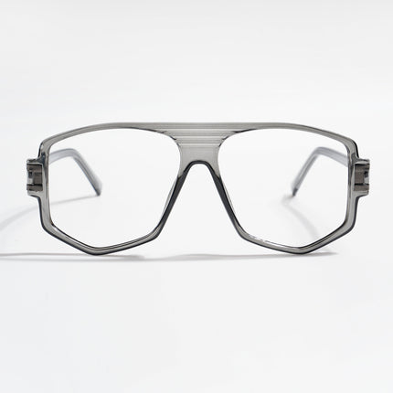 EyeJack Titex Shine Grey Wayfarer Eyeglasses for Men & Women (18910CL340-C5)