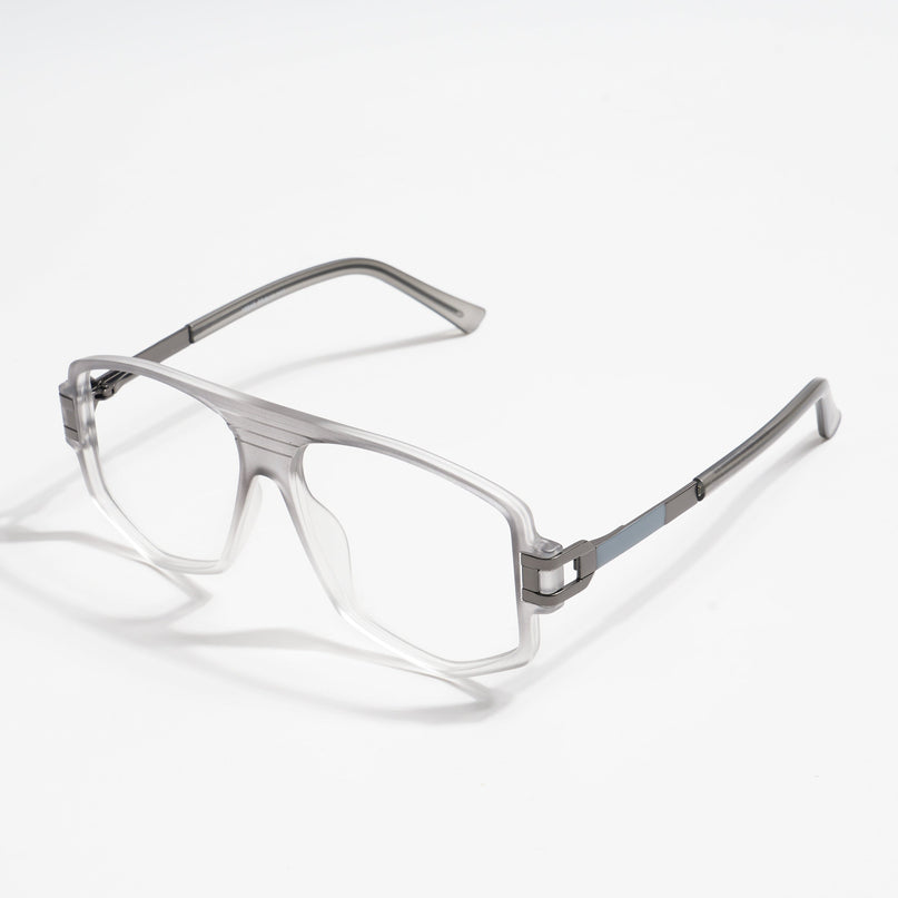 EyeJack Titex Matt Grey Wayfarer Eyeglasses for Men & Women (18910CL341-C6)