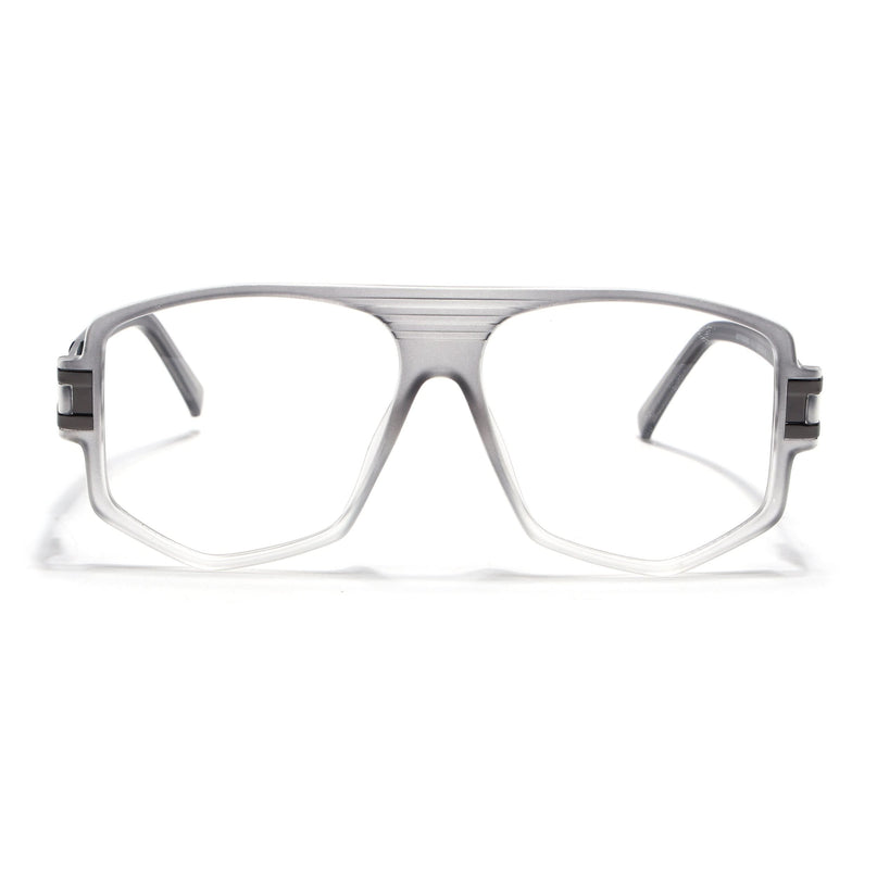 EyeJack Titex Matt Grey Wayfarer Eyeglasses for Men & Women (18910CL341-C6)