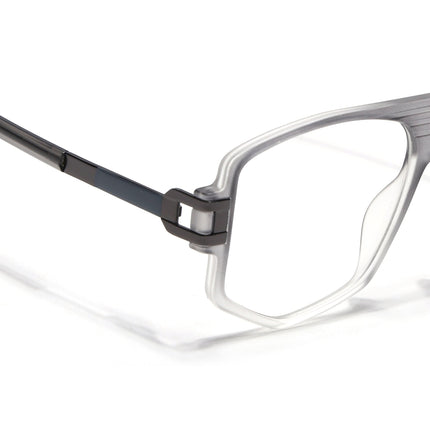 EyeJack Titex Matt Grey Wayfarer Eyeglasses for Men & Women (18910CL341-C6)