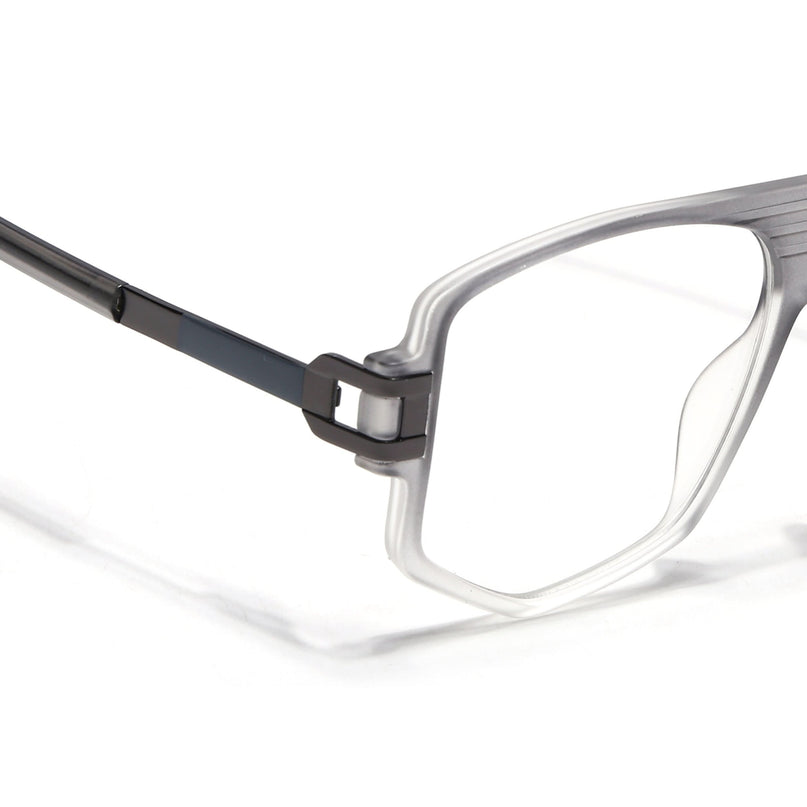 EyeJack Titex Matt Grey Wayfarer Eyeglasses for Men & Women (18910CL341-C6)