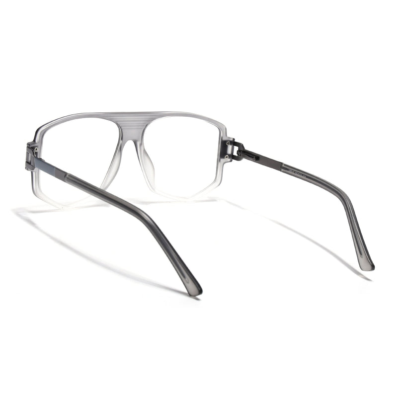 EyeJack Titex Matt Grey Wayfarer Eyeglasses for Men & Women (18910CL341-C6)