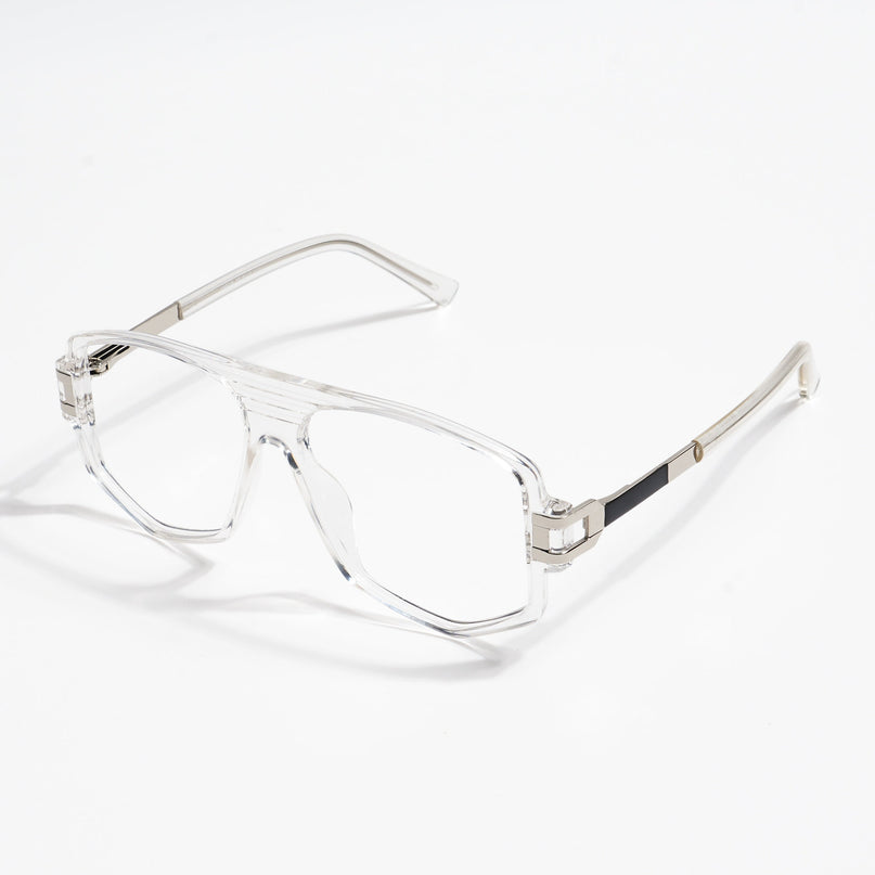 EyeJack Titex Transparent Wayfarer Eyeglasses for Men & Women (18910CL342-C7)