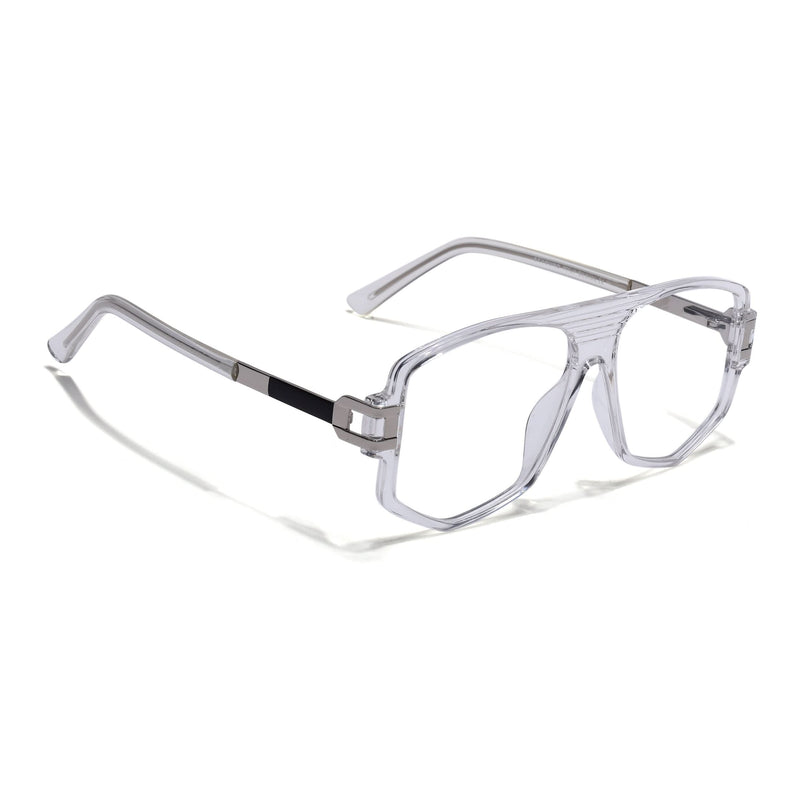EyeJack Titex Transparent Wayfarer Eyeglasses for Men & Women (18910CL342-C7)