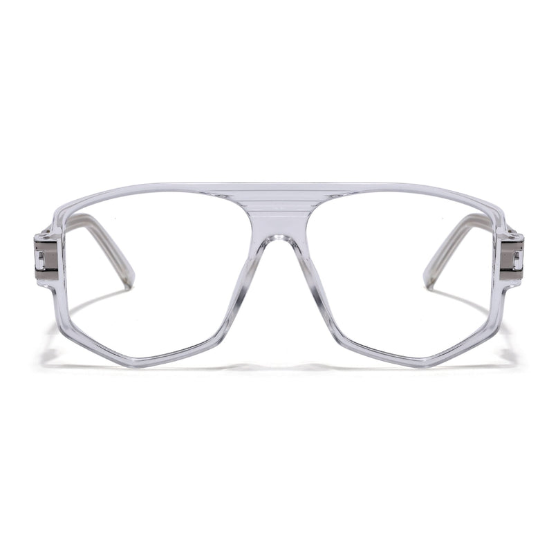 EyeJack Titex Transparent Wayfarer Eyeglasses for Men & Women (18910CL342-C7)