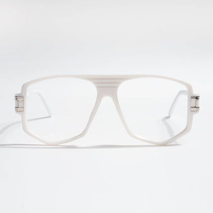 EyeJack Titex White Wayfarer Eyeglasses for Men & Women (18910CL343-C8)