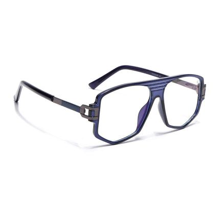 EyeJack Titex Blue Wayfarer Eyeglasses for Men & Women (18910CL345-C10)