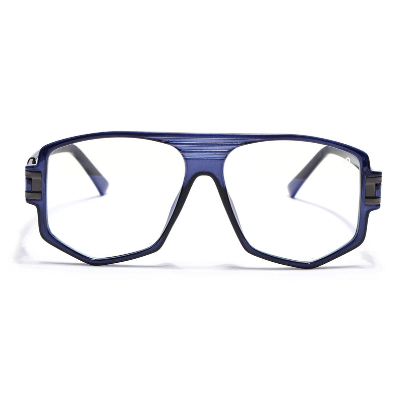 EyeJack Titex Blue Wayfarer Eyeglasses for Men & Women (18910CL345-C10)