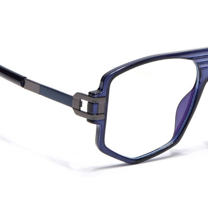 EyeJack Titex Blue Wayfarer Eyeglasses for Men & Women (18910CL345-C10)
