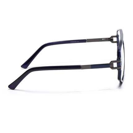 EyeJack Titex Blue Wayfarer Eyeglasses for Men & Women (18910CL345-C10)