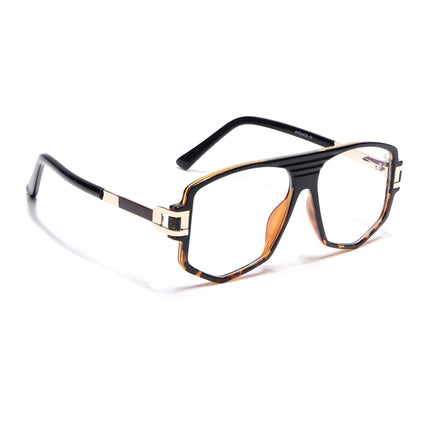 EyeJack Titex Demi Brown Wayfarer Eyeglasses for Men & Women (18910CL346-C11)