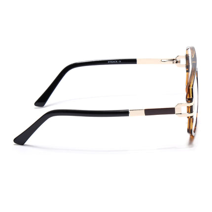 EyeJack Titex Demi Brown Wayfarer Eyeglasses for Men & Women (18910CL346-C11)