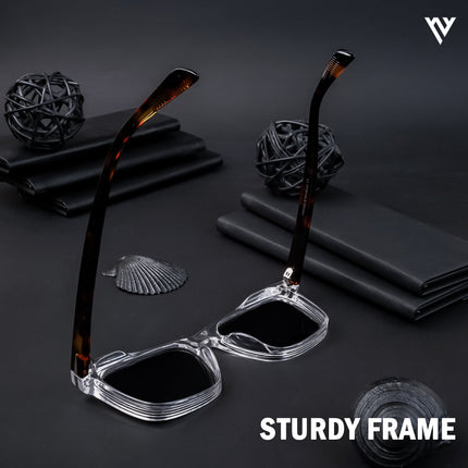 Black Wayfarer Polarized Sunglasses - PMG4187